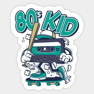 Vintage Retro 80s Kid Nostalgic Sticker